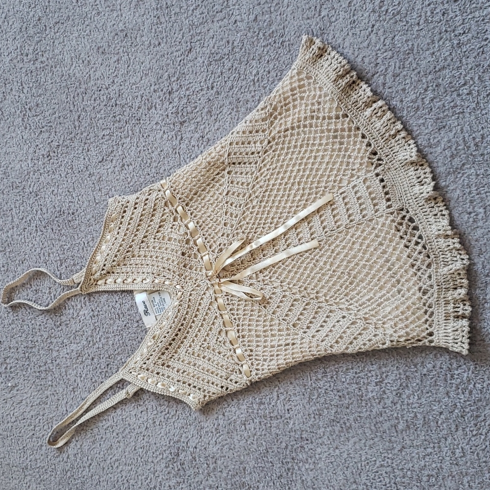 Vintage 2000s Rave Crochet Top